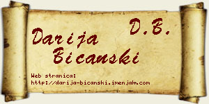 Darija Bičanski vizit kartica
